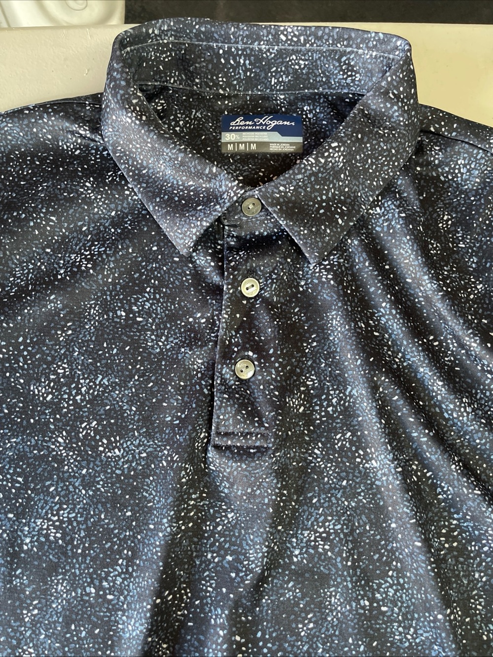 Hogan Men's Navy Blue Speckled Polo